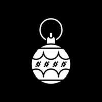 Bauble Glyph Inverted Icon vector