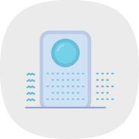 Purifier Flat Curve Icon vector
