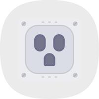 Socket Flat Curve Icon vector