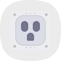 Socket Flat Curve Icon vector