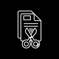 Cut Line Inverted Icon vector