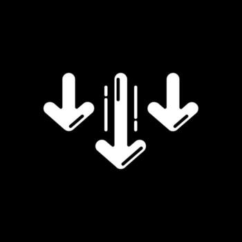 Decrease Glyph Inverted Icon vector