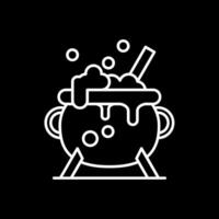 Cauldron Line Inverted Icon vector