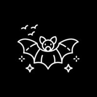 Bat Line Inverted Icon vector