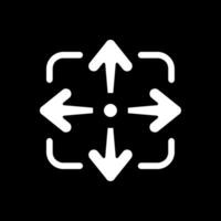 Move Glyph Inverted Icon vector