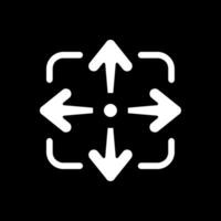 Move Glyph Inverted Icon vector