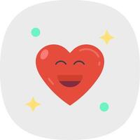 Smile Flat Curve Icon vector