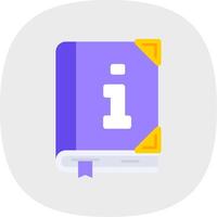 Info Flat Curve Icon vector
