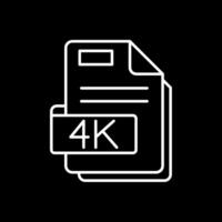 4k Line Inverted Icon vector