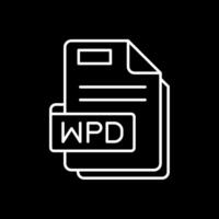 wpd línea invertido icono vector