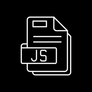Js Line Inverted Icon vector