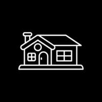 House Line Inverted Icon vector