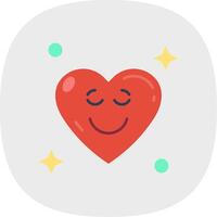Relieved Flat Curve Icon vector