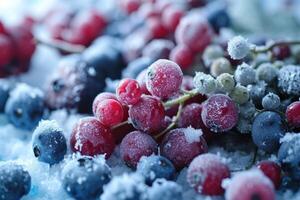 AI generated Frozen berries  a summary of key concepts photo