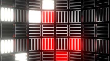 Red and White Cube Strobes Background VJ Loop video