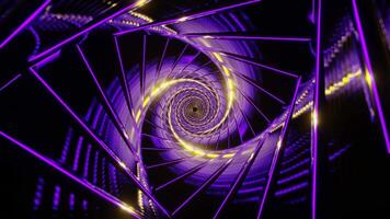 Purple and Yellow Glowing Spiral Background VJ Loop video