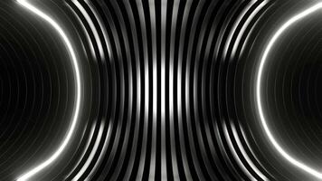 Red and White Neon Oval Side Tunnel Background VJ Loop video