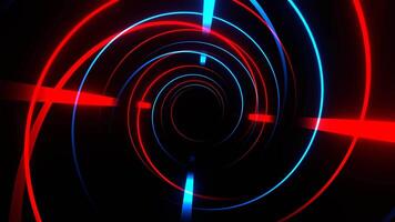 Red and Blue Moving Fronted Neon Lines Background VJ Loop video