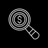 Magnifier Line Inverted Icon vector