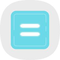 Equal Flat Curve Icon vector