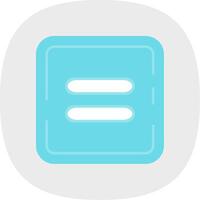 Equal Flat Curve Icon vector