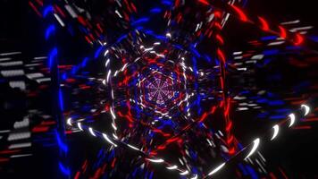 White and Blue and Red Hexagon Type Neon Lamp Light Background VJ Loop video