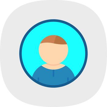 User Flat Curve Icon vector