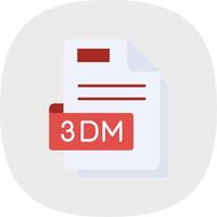 3dm Flat Curve Icon vector