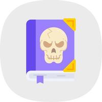 Horror Flat Curve Icon vector