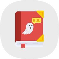 Spooky Flat Curve Icon vector
