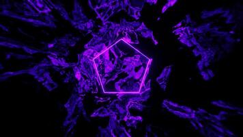 Purper Pentagon vloeistof effect achtergrond lus animatie video