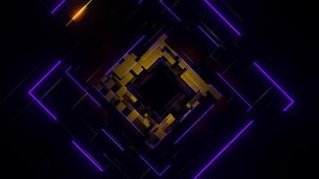 goud en Purper abstract pleinen dimensie achtergrond vj lus video