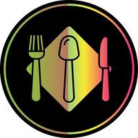 Cutlery Glyph Due Color Icon vector