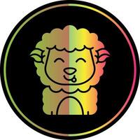 Tongue Glyph Due Color Icon vector