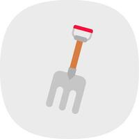 Fork Flat Curve Icon vector