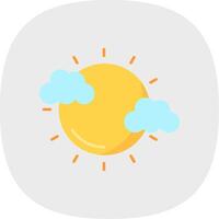 Wearher Flat Curve Icon vector