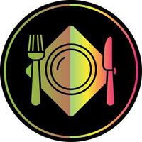 Cutlery Glyph Due Color Icon vector