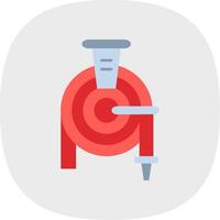 Hose Flat Curve Icon vector