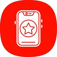 Star Glyph Curve Icon vector