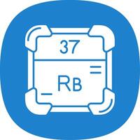 Rubidium Glyph Curve Icon vector