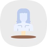 Sculpture Flat Curve Icon vector