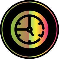 hora glifo debido color icono vector