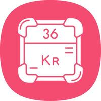 Krypton Glyph Curve Icon vector