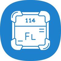 Flerovium Glyph Curve Icon vector