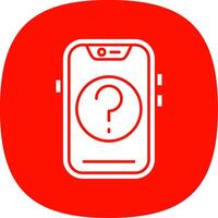 Question Glyph Curve Icon vector