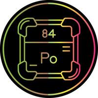 Polonium Line Gradient Due Color Icon vector