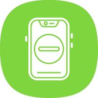 Remove Glyph Curve Icon vector