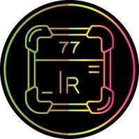 Iridium Line Gradient Due Color Icon vector