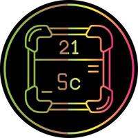 Scandium Line Gradient Due Color Icon vector