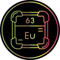 Europium Line Gradient Due Color Icon vector